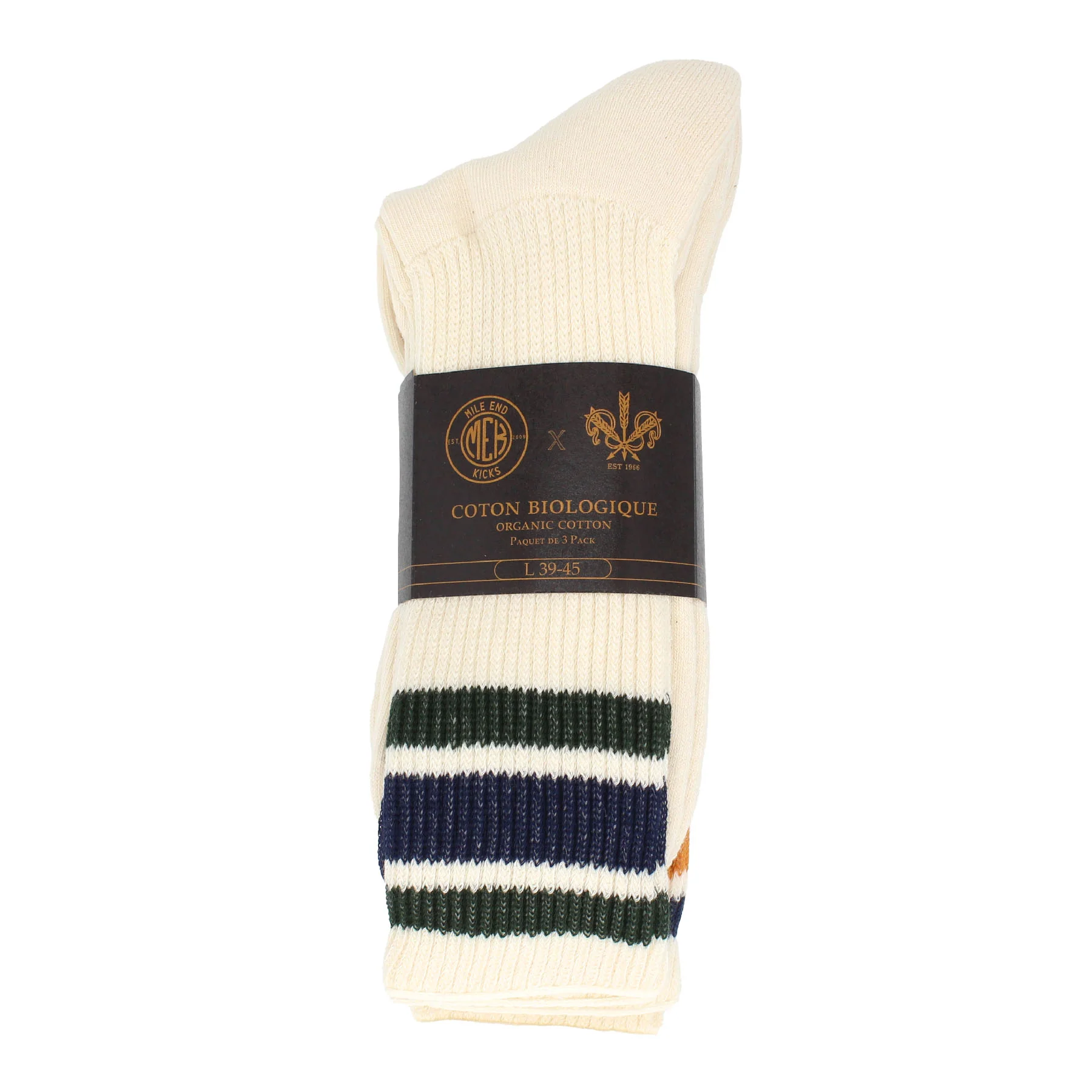 Pedemeia Organic Cotton Vintage Sport Socks - 3 Pack unisex - Image 3