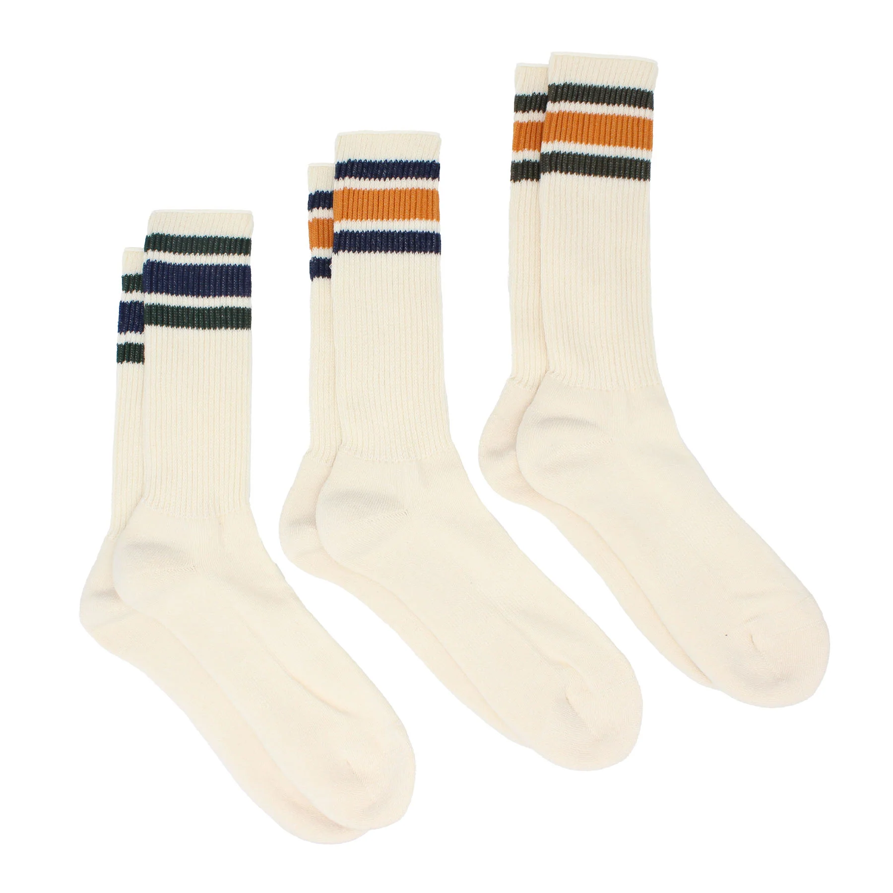 Pedemeia Organic Cotton Vintage Sport Socks - 3 Pack unisex - Image 4